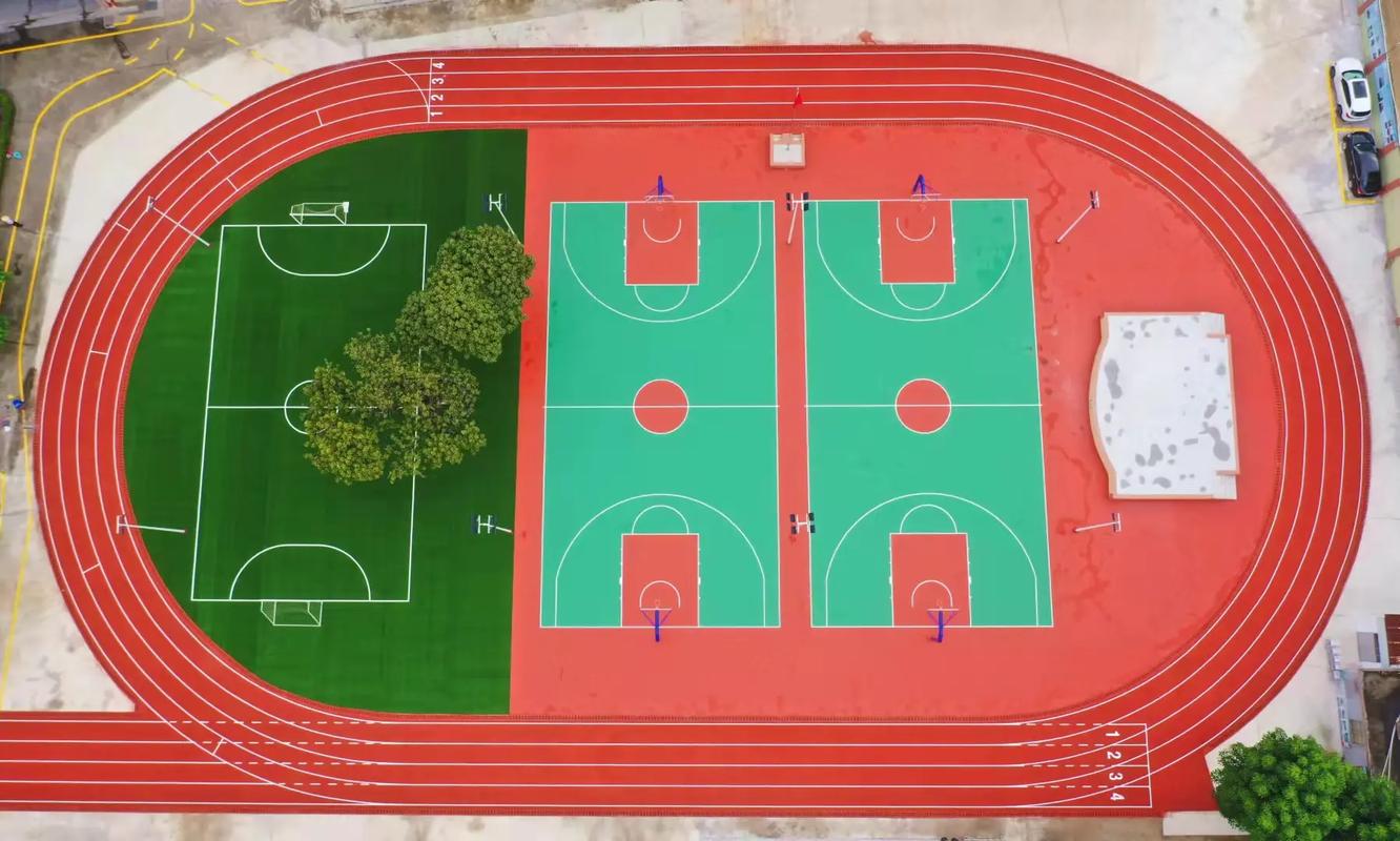 石河子市学校塑胶跑道篮球场 - 方案